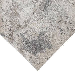 HomeRoots 9' Cream and Gray Abstract Area Rug - Power Loomed for Modern Elegance and Everyday Durability 9' X 12' 532399