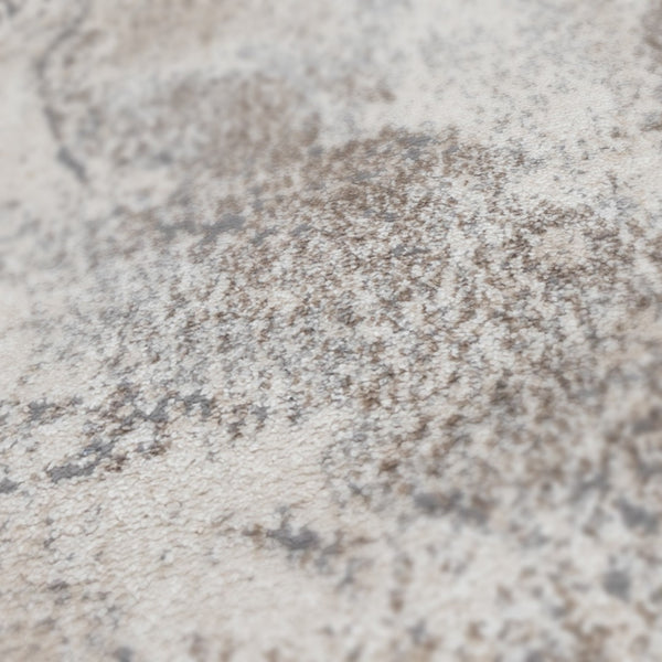HomeRoots 9' Cream and Gray Abstract Area Rug - Power Loomed for Modern Elegance and Everyday Durability 9' X 12' 532399