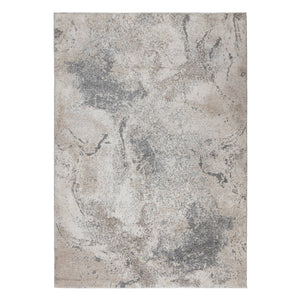 HomeRoots 9' Cream and Gray Abstract Area Rug - Power Loomed for Modern Elegance and Everyday Durability 8' X 10' 532403