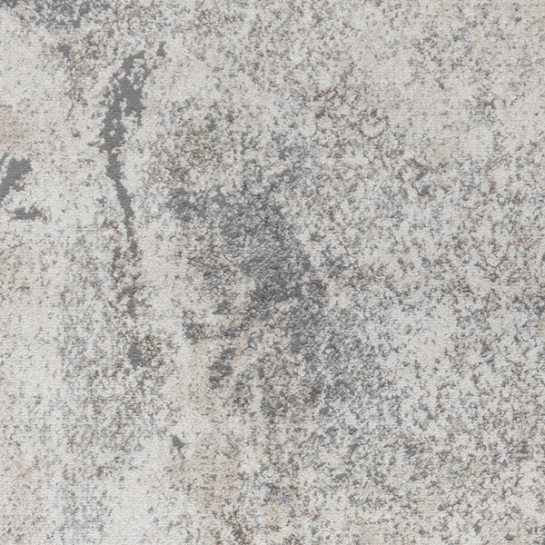 HomeRoots 9' Cream and Gray Abstract Area Rug - Power Loomed for Modern Elegance and Everyday Durability 8' X 10' 532403