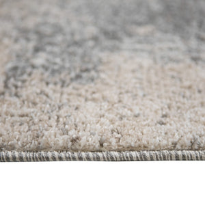 HomeRoots 9' Cream and Gray Abstract Area Rug - Power Loomed for Modern Elegance and Everyday Durability 8' X 10' 532403