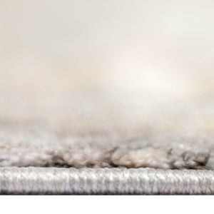 HomeRoots 5' Elegant Ivory, Blue & Gray Oriental Area Rug - Durable, Timeless Design for Any Space 9' X 12' 532430