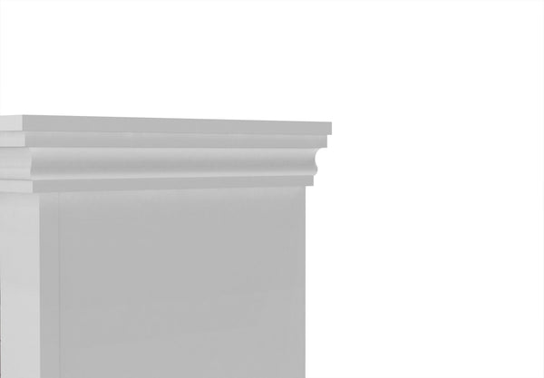 English Elm Corner 5-Tier Bookshelf White MDF – Space-Saving Corner Storage, Sturdy Durable Design for Home Study W3062P289213