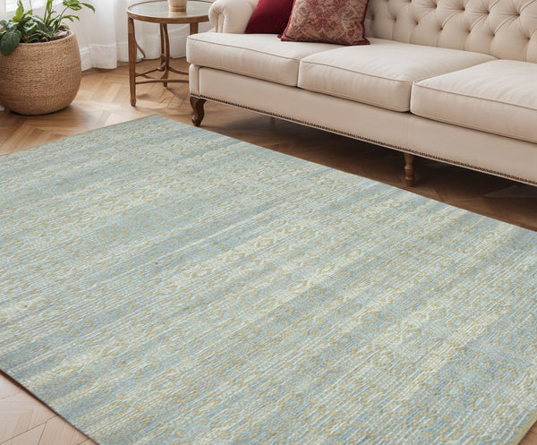 Homeroots 8' Handmade Tan Jute Geometric Flatweave Area Rug – Stylish, Premium Texture For Any Room 5' X 8' Jute 532449