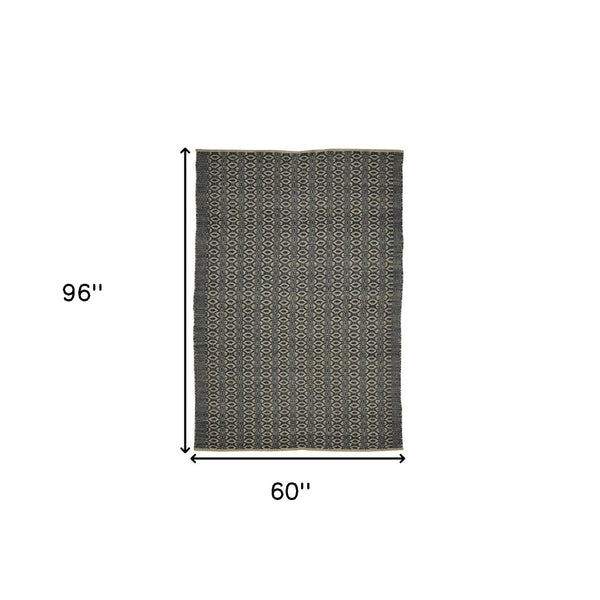 Homeroots 8' Handmade Tan Jute Geometric Flatweave Area Rug – Stylish, Premium Texture For Any Room 5' X 8' Jute 532453