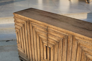 Sarreid Saint Entrance Sideboard - Weathered Driftwood Pine Furniture For Stylish Home Storage Solutions Tan  53267