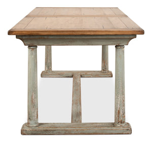Sarreid Amelia Dining Table - Elegant Sage/Nature Clean Top Design, Durable Pine Construction For Your Home Tan  53268