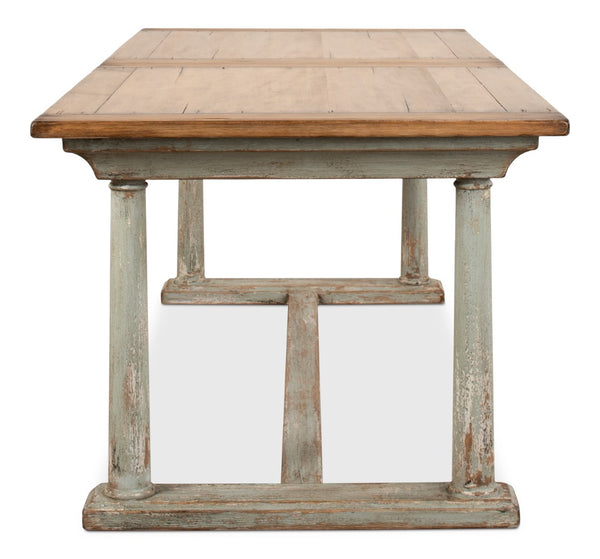 Sarreid Amelia Dining Table - Elegant Sage/Nature Clean Top Design, Durable Pine Construction For Your Home Tan  53268