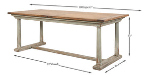 Sarreid Amelia Dining Table - Elegant Sage/Nature Clean Top Design, Durable Pine Construction For Your Home Tan  53268