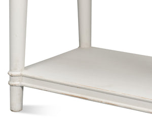 Sarreid Chantal Console Table - Antique White Finish With 3 Drawers For Stylish Storage And Organization White  53270-3