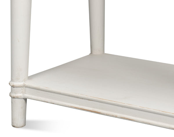 Sarreid Chantal Console Table – Stylish Pine Design With Sage Base & Natural Top, Features 3 Functional Drawers Green  53270