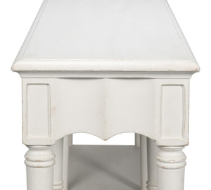 Sarreid Chantal Console Table - Antique White Finish With 3 Drawers For Stylish Storage And Organization White  53270-3