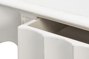 Sarreid Chantal Console Table - Antique White Finish With 3 Drawers For Stylish Storage And Organization White  53270-3