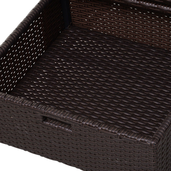 English Elm Outsunny Outdoor Towel Cabinet – Weather-Resistant Pe Rattan Storage With 3 Drawers For Poolside Use W2225P200798-GIGA