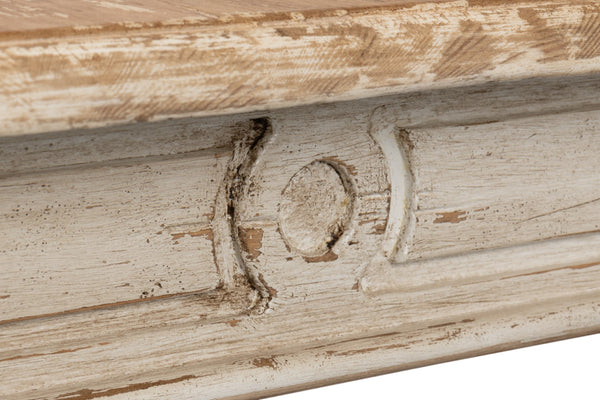 Sarreid Elise Dining Table - Stylish Light Grey Base With Natural Pine Top For Modern Dining Spaces Grey  53272