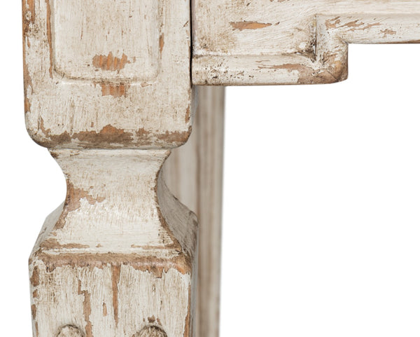 Sarreid Elise Dining Table - Stylish Light Grey Base With Natural Pine Top For Modern Dining Spaces Grey  53272