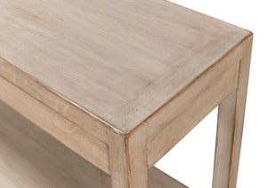 Sarreid Anton Console Table With 3 Spacious Drawers - Light Natural Pine Finish For Modern Living Spaces Tan  53273