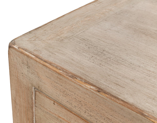 Sarreid Anton Console Table With 3 Spacious Drawers - Light Natural Pine Finish For Modern Living Spaces Tan  53273