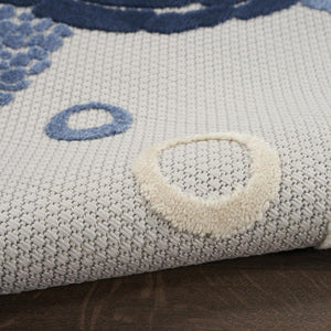 5 Foot Round Sea Turtle Polypropylene Rug Coastal Indoor Outdoor Low Profile