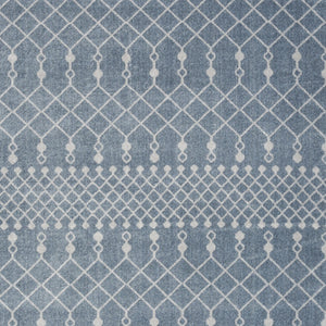 Homeroots 5' X 7' Blue And Ivory Abstract Power Loom Washable Area Rug  Polyester 532824