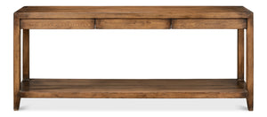 Sarreid Anton Console - Elegant 3-drawer Design In Pine With Stunning French Walnut Finish For Your Home Brown  53282