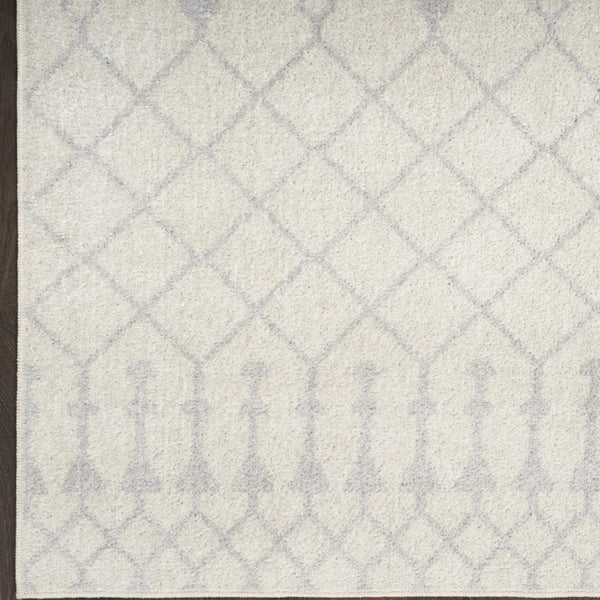 Homeroots 8' X 10' Blue And Ivory Abstract Power Loom Washable Area Rug  Polyester 532830