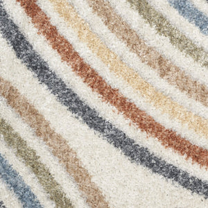 HomeRoots 8' Blue and Ivory Abstract Area Rug – Modern Power Loom Design, Washable, Durable for High Traffic Spaces 8' X 10' 532831