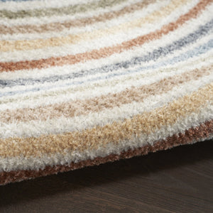 HomeRoots 8' Blue and Ivory Abstract Area Rug – Modern Power Loom Design, Washable, Durable for High Traffic Spaces 8' X 10' 532831
