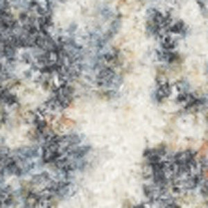 HomeRoots 9' Abstract Blue and Ivory Distressed Area Rug - Stylish, Washable, Perfect for High-Traffic Spaces 9' X 12' 532833