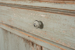 Sarreid Theo Buffet - Elegant Sage Finish With Natural Top - Stylish Pine Storage For Modern Dining Spaces Green  53283