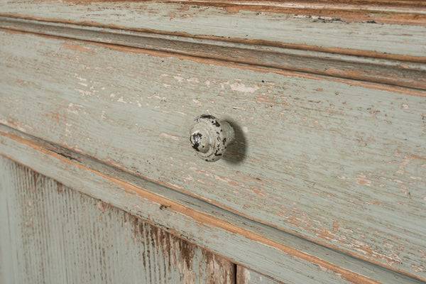 Sarreid Theo Buffet - Elegant Sage Finish With Natural Top - Stylish Pine Storage For Modern Dining Spaces Green  53283