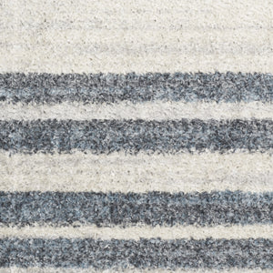 Homeroots 7' X 9' Ivory Blue And Gray Animal Print Power Loom Washable Area Rug  Polyester 532842
