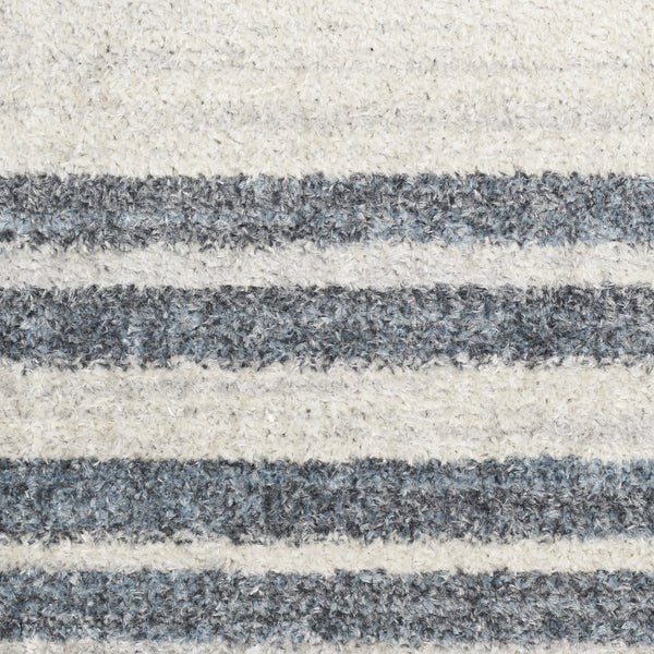 Homeroots 7' X 9' Ivory Blue And Gray Animal Print Power Loom Washable Area Rug  Polyester 532842