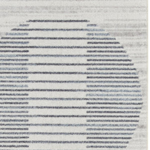 Homeroots 12' Elegant Blue And Ivory Geometric Washable Runner Rug - Durable, Stylish Accent For Any Space  Polyester 532847