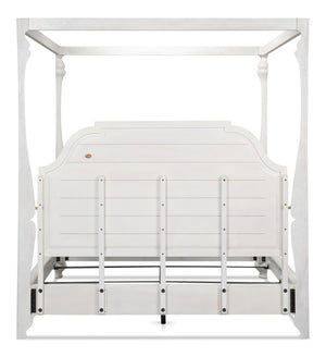 Sarreid Madeline King Bed In Bungalow White – Elegant Beechwood, Iron & Brass Design For Timeless Charm White  53286-b