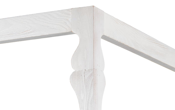 Sarreid Madeline King Bed In Bungalow White – Elegant Beechwood, Iron & Brass Design For Timeless Charm White  53286-b