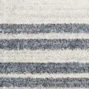 HomeRoots 7' Blue and Ivory Geometric Area Rug - Modern, Washable Design for Stylish Living Spaces and Comfort 7' X 9' 532863