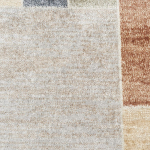 HomeRoots 7' Blue and Ivory Geometric Area Rug - Modern, Washable Design for Stylish Living Spaces and Comfort 7' X 9' 532863