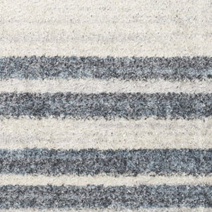 HomeRoots 7' Blue and Ivory Geometric Area Rug - Modern, Washable Design for Stylish Living Spaces and Comfort 7' X 9' 532863