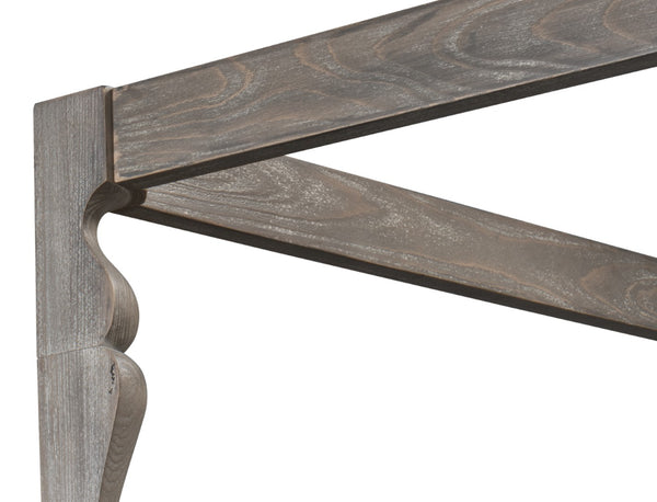 Sarreid Madeline Bungalow Bed King In Moonskin Finish - Luxurious Beechwood, Iron & Brass Design Grey  53286