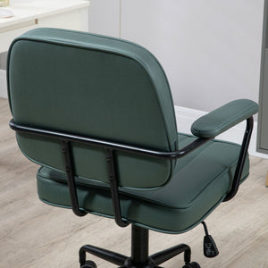 English Elm Vinsetto Ergonomic Home Office Chair Green - Adjustable Height Tilt, Microfiber Comfort, 264 lb Capacity W2225P173828