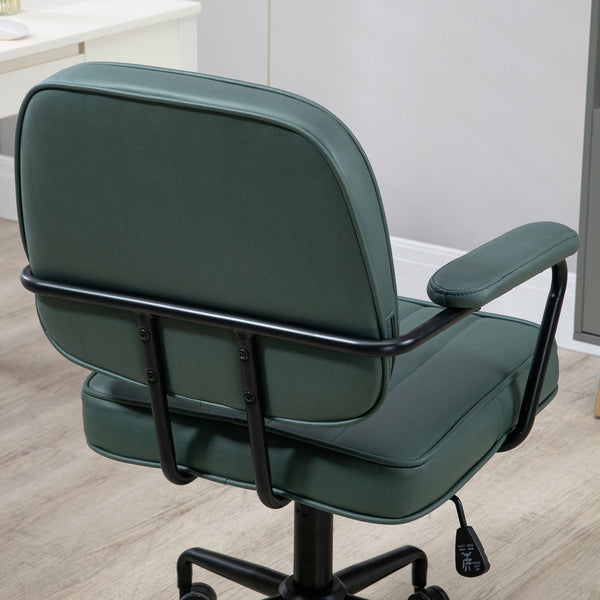 English Elm Vinsetto Ergonomic Home Office Chair Green - Adjustable Height Tilt, Microfiber Comfort, 264 lb Capacity W2225P173828