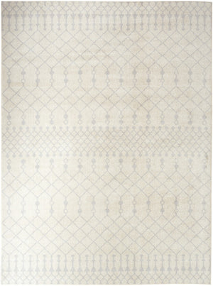 HomeRoots 7' Gray and Ivory Moroccan Washable Area Rug – Soft, Durable, Stain-Resistant, Perfect for High-Traffic Spaces! 532900