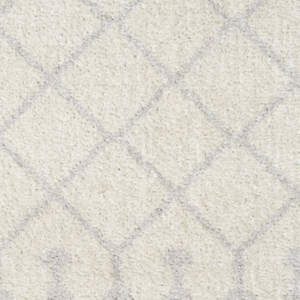 HomeRoots 7' Gray and Ivory Moroccan Washable Area Rug – Soft, Durable, Stain-Resistant, Perfect for High-Traffic Spaces! 532900