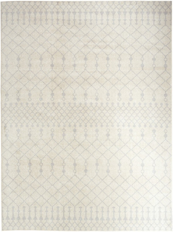 Moroccan Geometric Washable Polypropylene Area Rug Low Pile Power Loom for Living Rooms