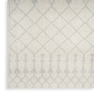 Moroccan Geometric Washable Polypropylene Area Rug Low Pile Power Loom for Living Rooms