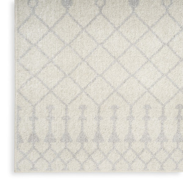 Moroccan Geometric Washable Polypropylene Area Rug Low Pile Power Loom for Living Rooms