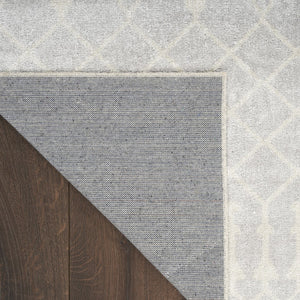 HomeRoots 8' X 10' Gray and Ivory Moroccan Area Rug – Stylish, Washable, Durable Design for Everyday Living 532907