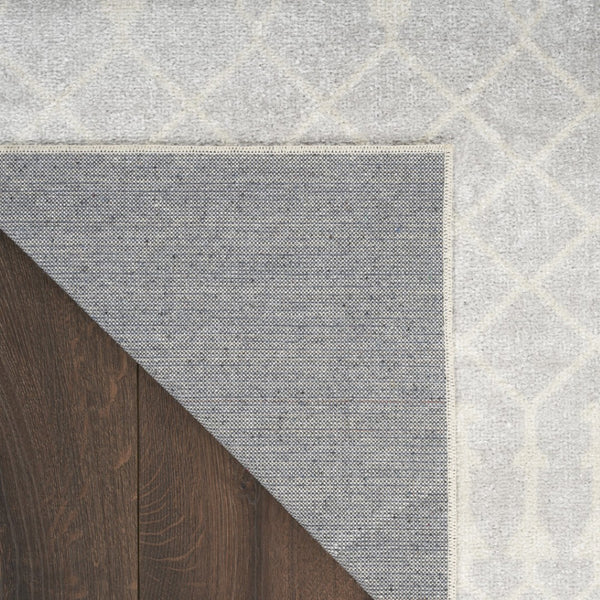 HomeRoots 8' X 10' Gray and Ivory Moroccan Area Rug – Stylish, Washable, Durable Design for Everyday Living 532907