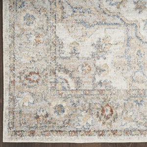 Homeroots 8' X 10' Gray And Ivory Moroccan Power Loom Washable Area Rug  Polyester 532907